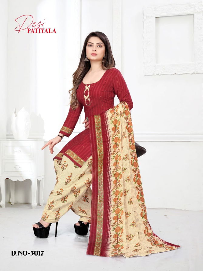 Ganesha Desi Patiyala 3 Cotton Casual Daily Wear Dress Material  Collection